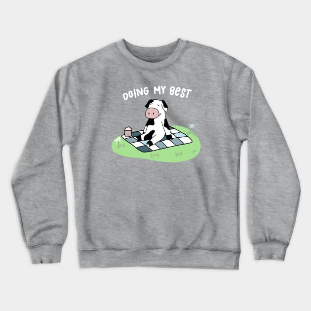 Cow picnic Crewneck Sweatshirt by Maddie Doodle